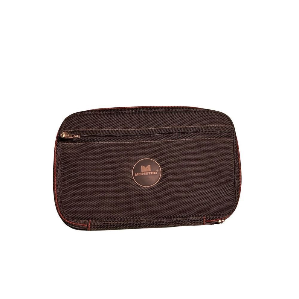 Monster Electronics Brown Travel Organizer Case Pouch Credit Card Heavy Duty